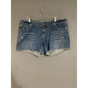 Vanity Light Wash Distressed Denim Jean Shorts Size 34